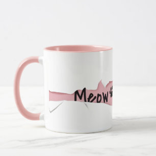 Caneca Gato engraçado “Meow” com design de óculos