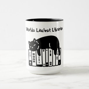 Caneca Gato Fofo, Gato Engraçado, Bibliotecária Mais Preg
