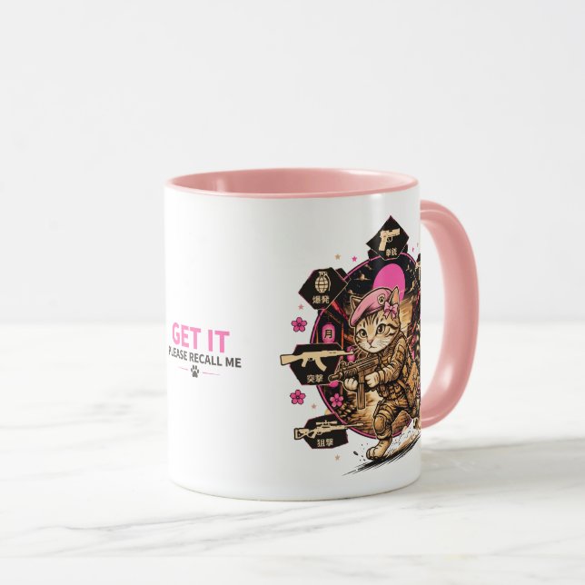 Caneca Gato Gamer Tático (Frente Esquerda)