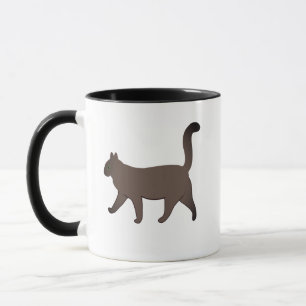 Caneca Gato Gráfico Minimalista Fofo Gato Simples a Cam