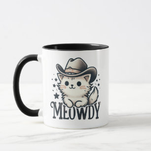 Caneca Gato Hat Cactus, cowboy meowboy