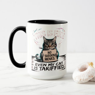 Caneca Gato 'Isso Está Bem' – Humor de Férias com um Toqu
