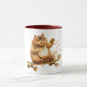 Caneca Gato laranja chocado