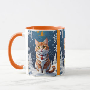 Caneca Gato Lilu de Natal Personalizado Ginger Winter