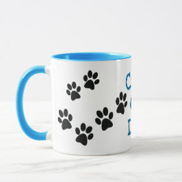 Caneca Gato Louco Senhora Pawprint Design Coffee Mug