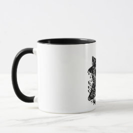 Caneca Gato Louco Vestindo Túmula de Chapéu das Bruxas