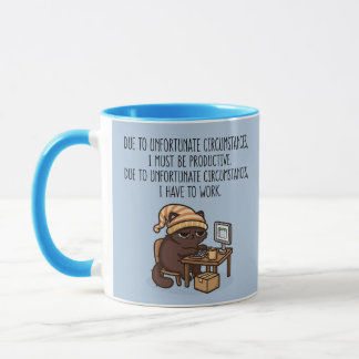 Caneca Gato Mal-Humorado Engraçado Humor de Escritório Ci
