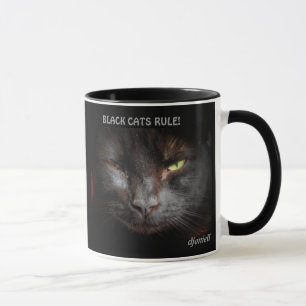 Caneca Gato Meme da regra dos gatos pretos