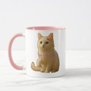 Caneca Gato Meme de Estética Suave e Amante de Café Femin