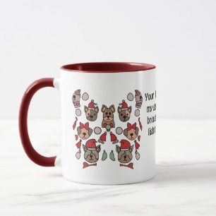 Caneca Gato Minimalista e Cachorro Juntos para Férias