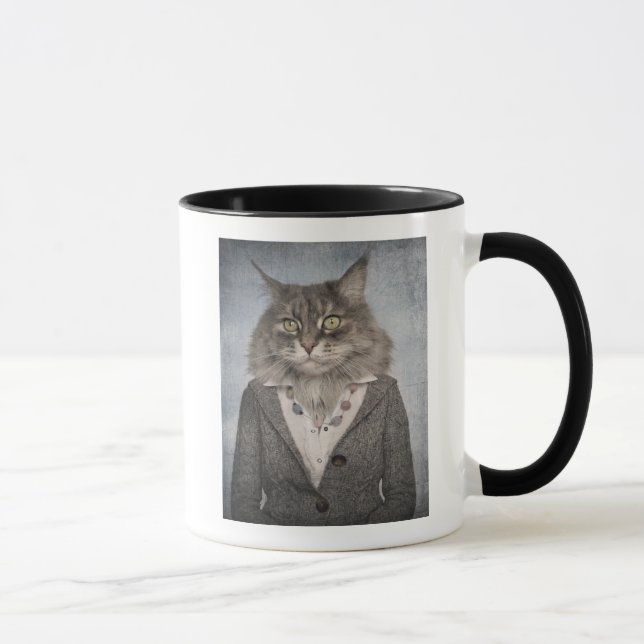 Caneca Gato na roupa (Direita)