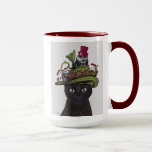 Caneca Gato Negro com Bule e Coruja