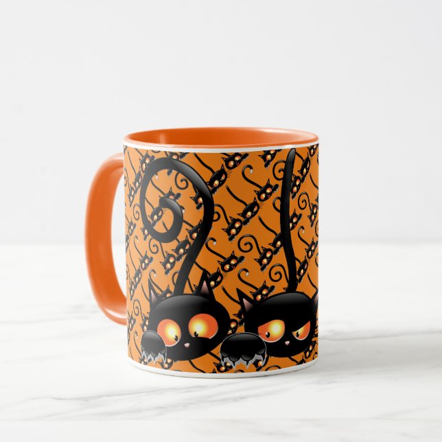 Caneca Gato Negro Spooky (Frente Esquerda)
