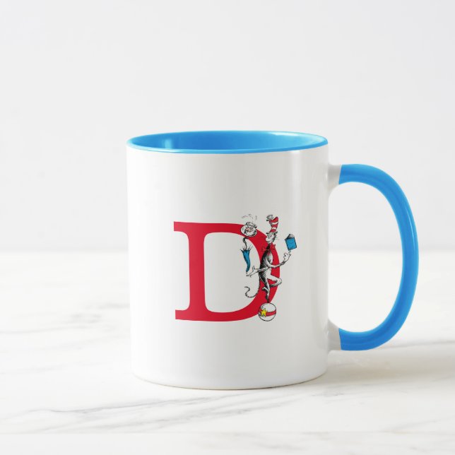 Caneca Gato no Chapéu Ato de Equilíbrio Monograma D (Direita)