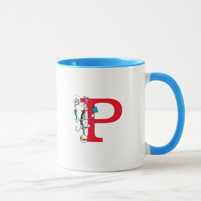 Caneca Gato no Chapéu Ato de Equilíbrio Monograma P (Direita)