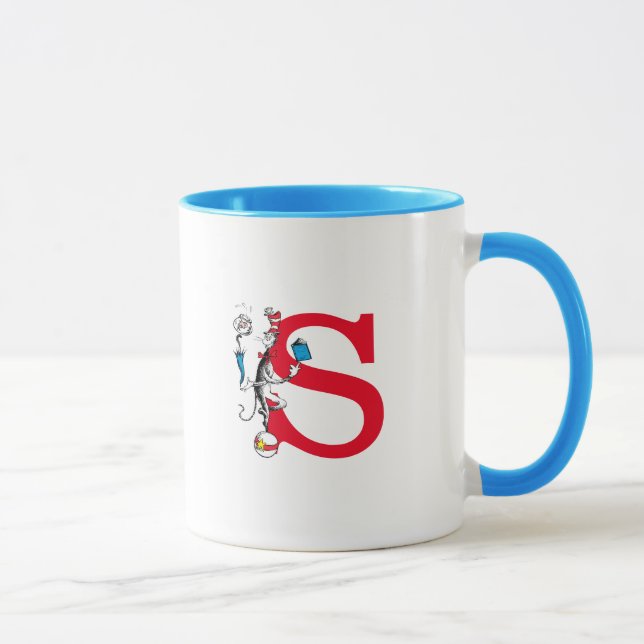 Caneca Gato no Chapéu Ato de Equilíbrio Monograma S (Direita)