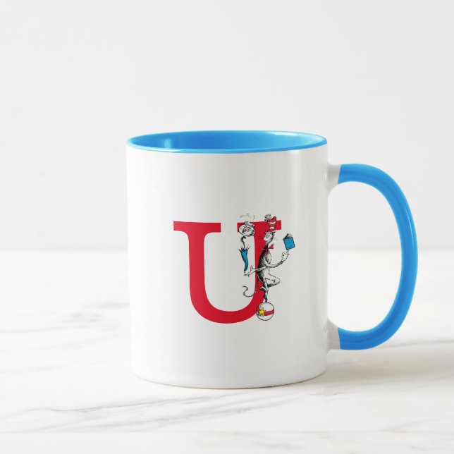 Caneca Gato no Hat Balancing Act Monograma U (Direita)