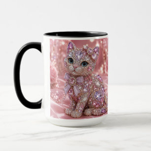 Caneca Gato Noturno de Veludo Estético Impresso