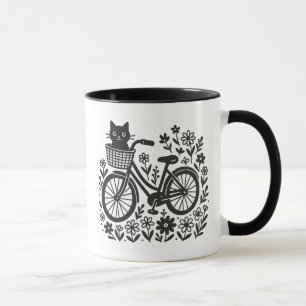 Caneca Gato numa bicicleta