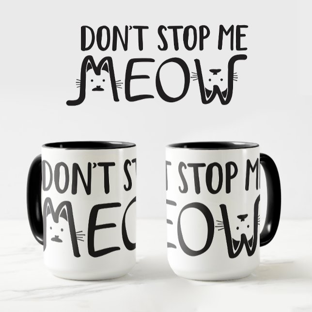 Caneca Gato Pai Gato Mãe Simples Engraçado Preto Branco E (Criador carregado)