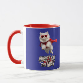Caneca Gato Persa Branco Engraçado