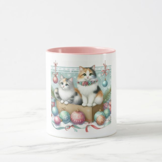 Caneca Gato persa fofo de Natal (Centro)