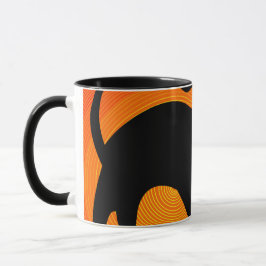 Caneca Gato Preto Assustador Halloween