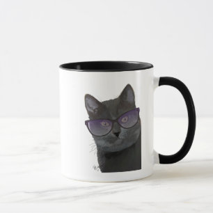 Caneca Gato Preto com Óculos de sol 2