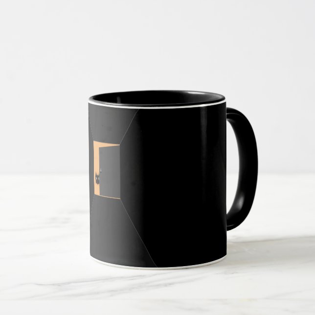 Caneca Gato Preto de Halloween (Frente Esquerda)
