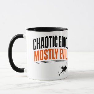 Caneca Gato Preto de Halloween Engraçado Caótico Bom Prin