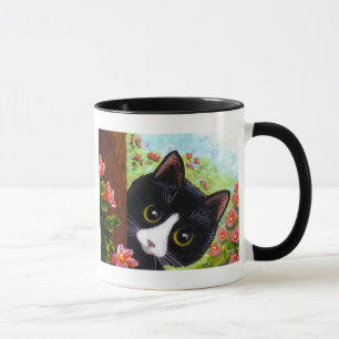 Caneca Gato preto engraçado Creationarts do smoking