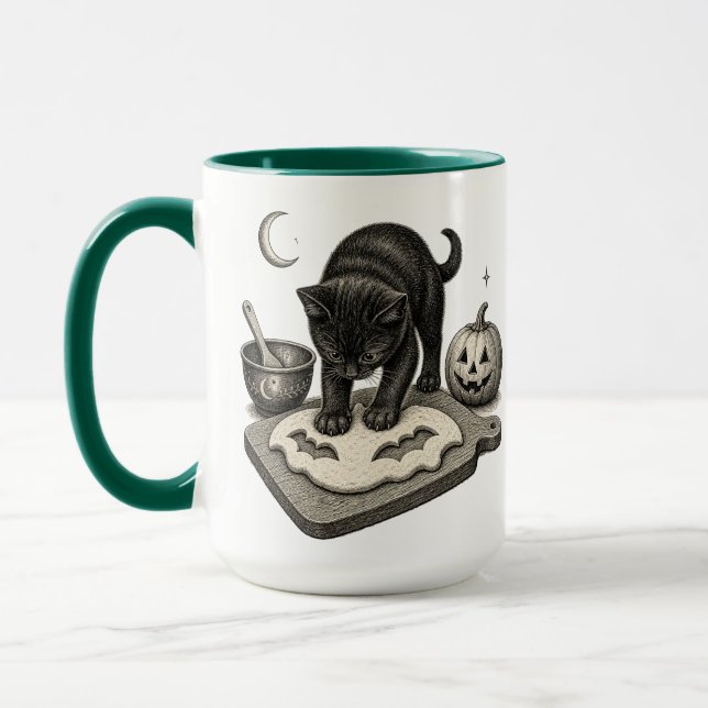 Caneca Gato Preto Halloween Baking (Esquerda)