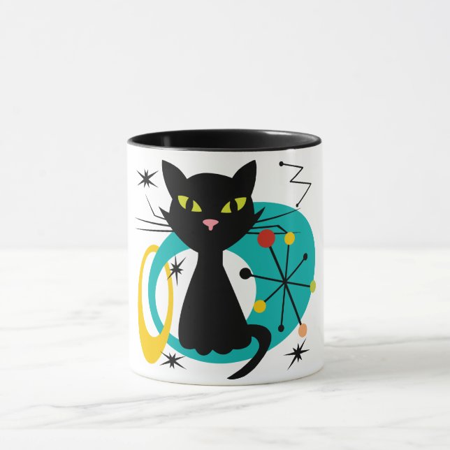 Caneca gato preto meio século (Centro)
