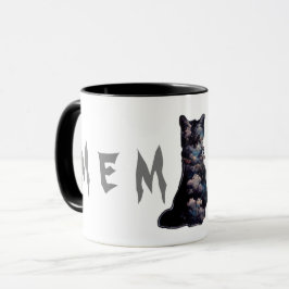 Caneca Gato preto nublado