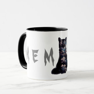 Caneca Gato preto nublado