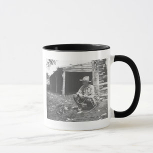 Caneca Gato que come fora de um café Can.