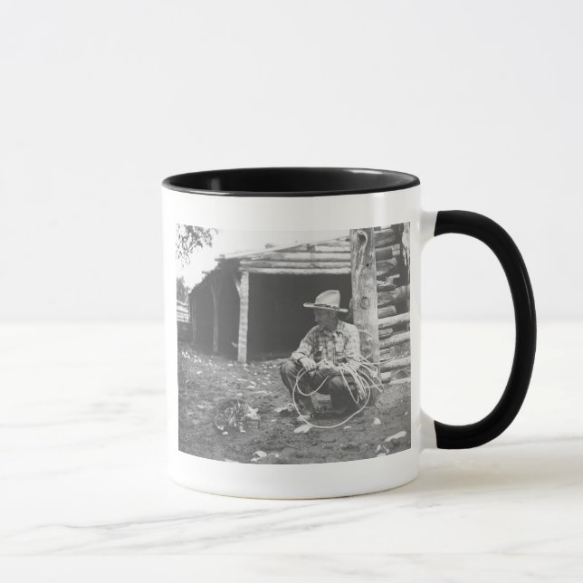 Caneca Gato que come fora de um café Can. (Direita)