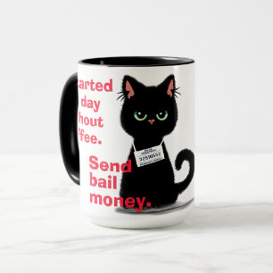 Caneca Gato Raido, Tiro De Gato, Mande O Dinheiro Para A