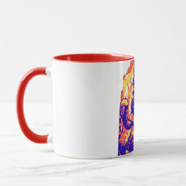 Caneca Gato Rockstar Elétrico Tocando Guitarra 