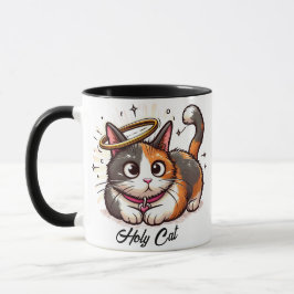 Caneca Gato Sagrado - Gato Calico Bonito e Engraçado