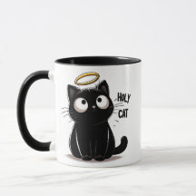 Gato Sagrado - Gato Negro Minimalista com Halo Cut