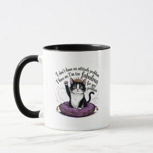 Caneca Gato sarcasmo problema atitude engraçado