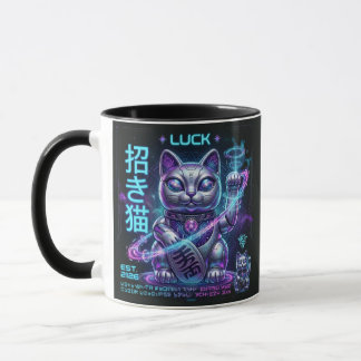 Caneca Gato Sortudo de Ficção Científica Maneki Neko Char