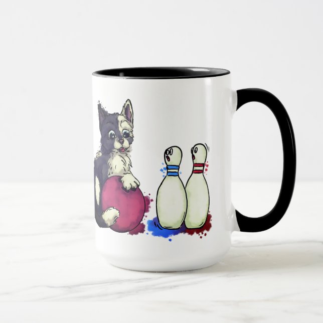 Caneca Gato tocando boliche (Direita)