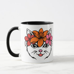 Caneca Gato Tropical Fofo