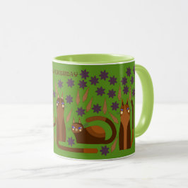 CANECA GATO VERDE PARA ANIVERSÁRIO