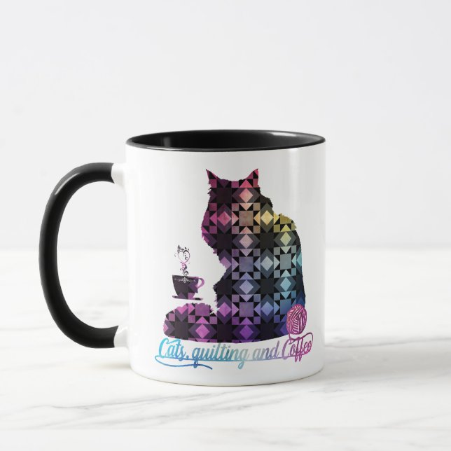 Caneca Gatos, acolchoado e café (Esquerda)