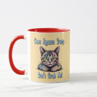 Caneca Gatos Contra Trump