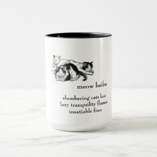 Caneca Gatos De Descanso: Haiku - Bebida Mug