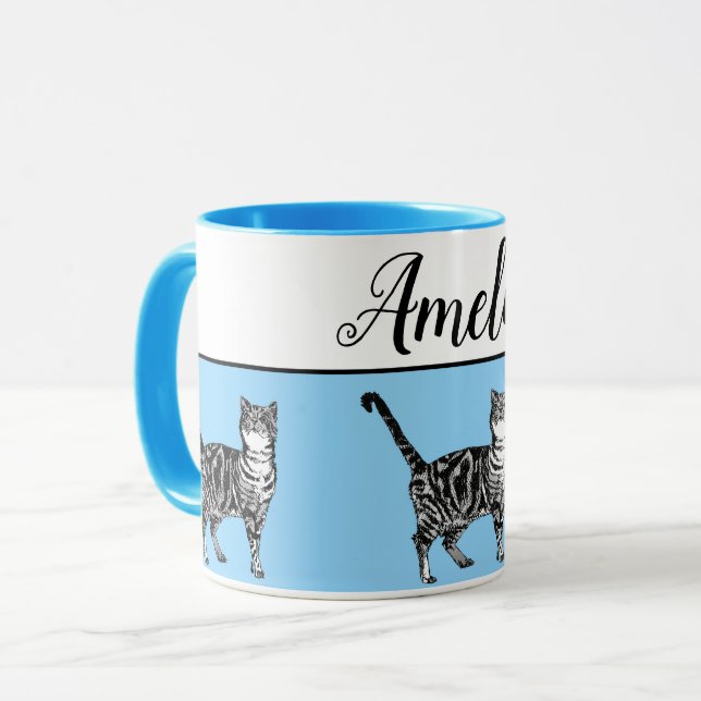 Caneca Gatos De Gato De Arte Quimológica (Frente Esquerda)